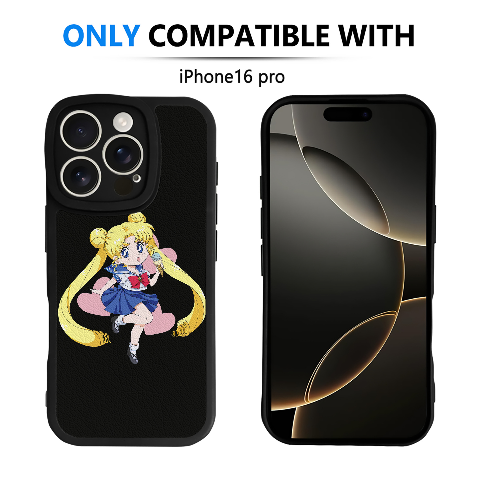 （画像用） 美少女戦士セーラームーン 愛野 美奈子 あいの みなこ Sailor Moon Aino Minako 【iPhone 16シリーズ対応】シリコンスマホケース（レザー調） 材質：シリコン
